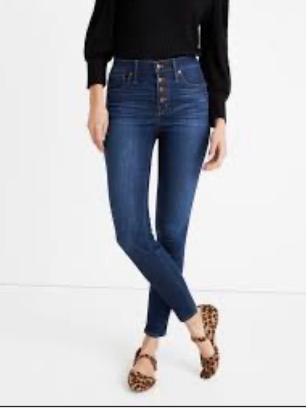 Madewell Dark Blue High-Rise Skinny Jeans
